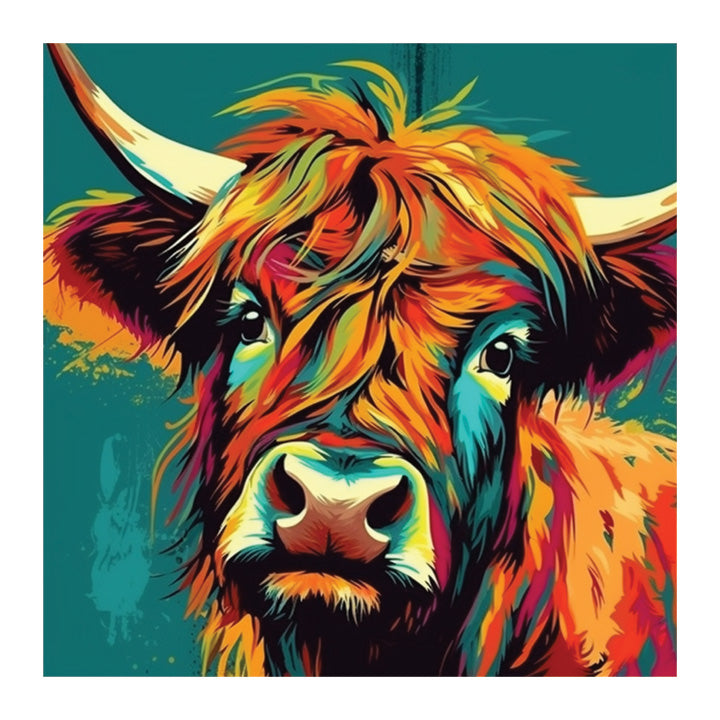 Loopy Impressions Pattern - Highland Coo
